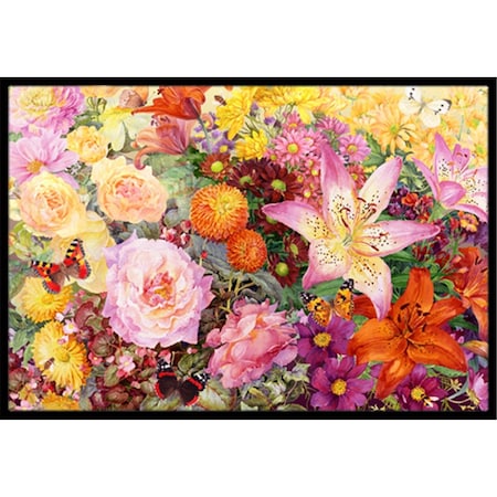Jensendistributionservices Autumn Floral by Anne Searle Indoor or Outdoor Mat, 24 x 36 MI2557615